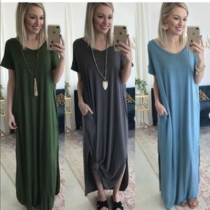 Gray Maxi Dress